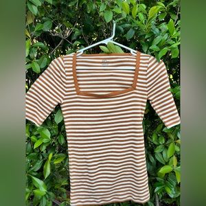 JCREW STRIPED PERFECT FIT TOP